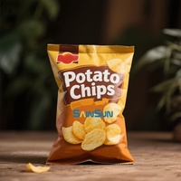 Sachet de pop-corn thermoguérissable emballage en feuille d'aluminium dos personnalisé sacs d'emballage scellés en plastique pour snacks aliments soufflés croustilles de plantain de pommes de terre