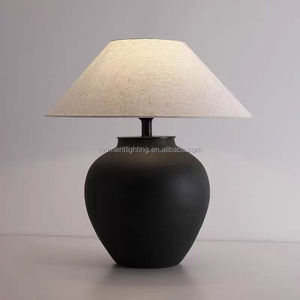 Lámpara de Mesa de Cerámica Hecha a Mano Nórdica, Arte Moderno, Decoración del Hogar, Sala de Estar, Dormitorio, Estudio, Escritorio, Lámparas de Mesa Wabi Sabi - Product Image 1