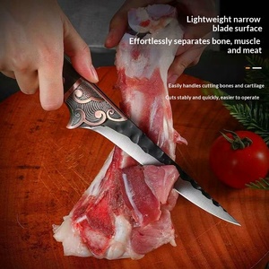 <span class=keywords><strong>Couteau</strong></span> à viande mongol manuel Sharp avec lame en acier haute dureté et manche en bois pour l'abattage de porcs et de moutons, série 5Cr - Product Image 3