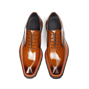 Chaussures en cuir véritable de style britannique, tendance, formelles, décontractées, <span class=keywords><strong>pour</strong></span> jeunes hommes, idéales <span class=keywords><strong>pour</strong></span> les trajets quotidiens, en cuir brillant - Product Image 5