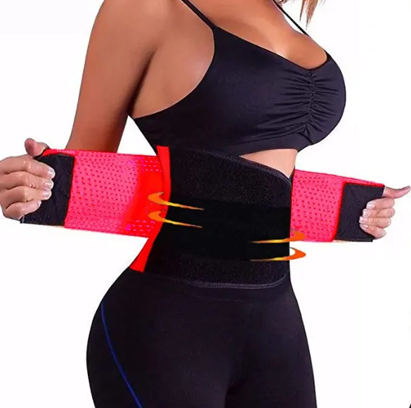 Fitness PVC boned belly band body shaper waist trainer women