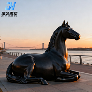 Özel yapılmış yüksek kaliteli cilalı paslanmaz çelik at heykeller ve Metal el sanatları, açık ticari alanlar için uygundur. - Product Image 4