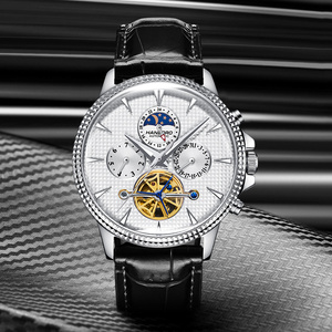 Montre mécanique classique de luxe pour homme, phase de lune, lumineuse, boîtier en acier inoxydable, cadran en cristal, multifonctionnelle, style <span class=keywords><strong>Paris</strong></span> Nail - Product Image 2