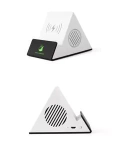 Fashion Triangle Design Speaker New wireless Charging for iPhone Wireless Charger desktop Bluetooth Speaker 5.0