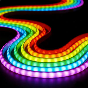 Tira de Luz LED COB RGB, Lámpara Ambiental para el Hogar, <span class=keywords><strong>TV</strong></span>, Dormitorio, Sala de Estar, Automóvil, Efecto de Flujo de Color Cambiante, Tira LED COB Flexible - Product Image 1