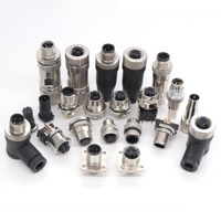 Prise à souder M5 3 ou 4 broches 60V 1A, câble étanche, boîtier circulaire en laiton nickelé IP67, adaptateur automobile mâle/femelle