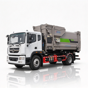 ขายตรงจากโรงงาน รถบรรทุกเก็บขยะแบบตะขอเกี่ยว Foton 4X2 พร้อมสถานีบีบอัดขยะเคลื่อนที่ขนาด 10 ลูกบาศก์เมตร - Product Image 2
