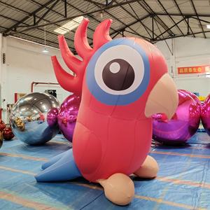 Loro de dibujos animados inflable gigante de venta directa de fábrica, adecuado para decoraciones inflables de dibujos animados de fiesta temática de jungla - Product Image 2