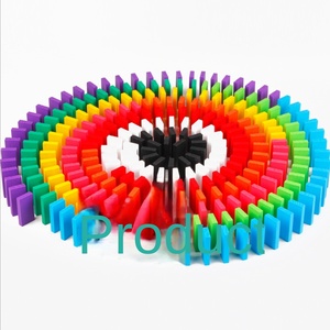 Domino in Legno Montessori per Bambini, 100 Pezzi Colorati, <span class=keywords><strong>Giochi</strong></span> Educativi Precoci, Blocchi da Costruzione per Bambini e Bambine - Product Image 2
