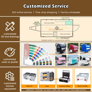जिनिजिंग अनुकूलित कॉफी ट्रेलर सड़क मोबाइल आइसक्रीम कॉफी बियर बार फास्ट फूड स्टैंड ट्रक के साथ फास्ट फूड स्टैंड ट्रक - Product Image 6