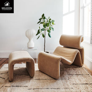 Canapé simple Chaise nordique en cuir Tissu moderne Hôtel Modèle Chambre Simple Salon Designer Forme personnalisée <span class=keywords><strong>Fauteuil</strong></span> de forme spéciale - Product Image 5