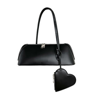 Moda estilo francés mujeres moda mango largo Satchels bolso de hombro para damas cinturones casuales bolsos de mano con corazón monedero llavero - Product Image 4