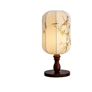 Nueva lámpara de mesa de estilo chino E27 con control de interruptor LED para sala de estar, dormitorio, estudio - Product Image 5