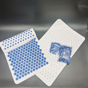 Tapis d'<span class=keywords><strong>acupuncture</strong></span> portable, tissu en maille PVC nylon, tapis de massage avec bâton de massage en bois, à faire soi-même - Product Image 2