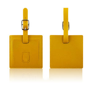 Etiqueta de Equipaje de Fábrica, Personalizada con Nombre, Logotipo, de Cuero y Goma con Hebilla Metálica, Porta Etiquetas para Regalos de Viaje - Product Image 6