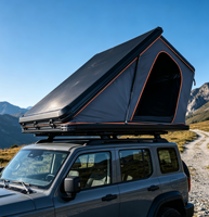 Tente de toit de voiture imperméable à coque rigide pour le camping, quatre saisons, cadre en aluminium, pliable, 4 personnes, SUV 4x4, abri extérieur en coton