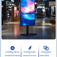 Écran LED numérique d'intérieur haute luminosité 1920x1080 16:9 portable pliable double face sur pied pour aéroport et éducation