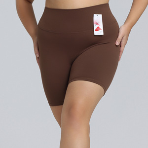 FLYWAY-Pantalones cortos de Yoga de LICRA/nailon para mujer, cintura alta, levantamiento de cadera, resistentes a las arrugas, sin vergüenza - Product Image 2
