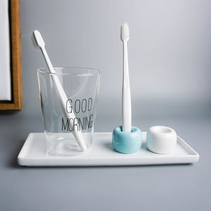 Custom Print Badkamer Organizer Tray Cosmetica Houder Plant Sieraden Parfum Zeepbakje Witte Keramische Rechthoek Bad Trays - Product Image 1