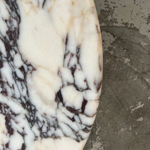 Mesa <span class=keywords><strong>de</strong></span> Centro Redonda <span class=keywords><strong>de</strong></span> Mármol Estilo Nórdico Moderno, Calacatta <span class=keywords><strong>Viola</strong></span>, Patas <span class=keywords><strong>de</strong></span> 3 Bolas, Mueble Duradero y Ecológico para Dormitorio o Sala <span class=keywords><strong>de</strong></span> Estar - Product Image 5