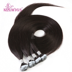 Extensiones de Cabello Humano K.SWIGS, Cabello Chino Remy Virgen con Cutícula Alineada, Cinta Adhesiva Invisible, Cabello Liso de Una Sola Capa, Duradero - Product Image 3