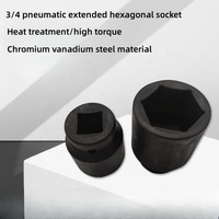 3/4 douille hexagonale robuste en acier au chrome-vanadium étendue pneumatique 19 trous carrés douille à chocs robuste