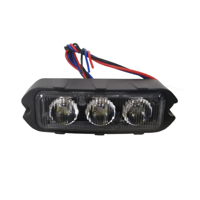 DC12V 3LED Strobe Emergency Lights Vehicle Surface Mount Grille Warning Ambulance Strobe Light Heads Car Truck Flasher