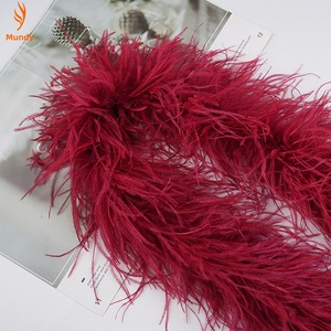 Boa en plumes d'autruche moelleuses de 2 yards, 1 à 5 plis, parfait pour les robes de mariée, les costumes de carnaval et les accessoires de mode DIY - Product Image 5
