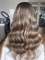 Peluca frontal de encaje HD 13x4 con ondas corporales rubias ombré, pre-arrancada, con línea de cabello natural, 100% cabello humano Remy para mujer, venta al por mayor