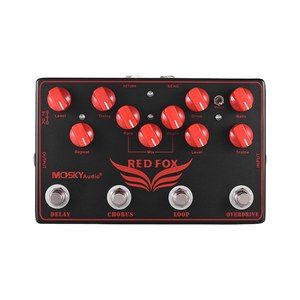 Hiệu Ứng Guitar Điện 4 Trong 1 MOSKY <span class=keywords><strong>RED</strong></span> FOX Độ Trễ Bàn Đạp + Hợp Xướng + Vòng Lặp + Tăng Tốc - Product Image 1