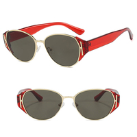 Lunettes de soleil unisexes DL Fashion avec monture ovale en PC, protection UV et design à monture intégrale
