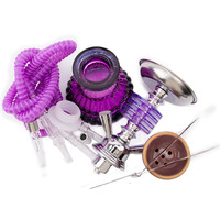 Prix pas cher belle qualité petite taille 4 couches acrylique narguilé accessoires exquis portable narguilé shisha