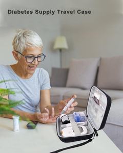 Benutzer definierte Reise Diabetiker EVA Fall für Blutzucker messgerät Teststreifen Insulin Pen Lancet Spritze Alkohol Wischt uch Diabetes Tasche - Product Image 5