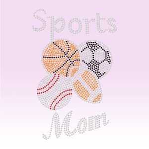 Diseño de transferencia termoadhesiva de diamantes de imitación para pelota de béisbol <span class=keywords><strong>Hey</strong></span> Battar Battar - Product Image 5