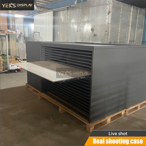 Ahşap Kapı Örnekleri için Özelleştirilebilir Modern Metal Sergi Rafı Sürgülü Raflar - Sergi Salonu Kullanımı için Paslanmaz - Product Image 3