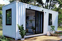 Maison conteneur en acier détachable de 20 pieds, bureau à domicile, bureau préfabriqué, unité d'habitation complémentaire, cabane de jardin préfabriquée en kit