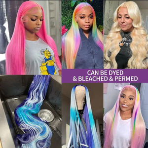 Perruques de Cheveux Indiens Lisses 13x6 pour Femmes Noires, Sans Colle, Dentelle Transparente, Cuticule Alignée, Perruque Longue en Dentelle HD - Product Image 4