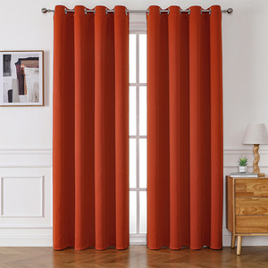 Vente en gros de textile pour la maison XinLan Rideau de fenêtre occultant simple à isolation thermique pour salon - Product Image 1