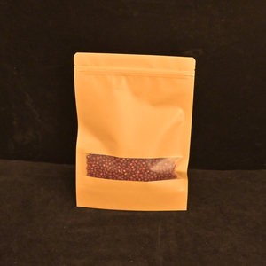 Doypack Túi Đứng Đựng Giấy Kraft Thủ Công Màu Trắng Nâu Ziplock Túi Có Khóa Kéo Đóng Gói Thực Phẩm Có Cửa Sổ - Product Image 5