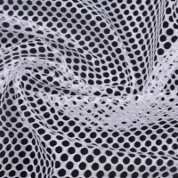 Tissu en maille 100 % polyester blanc 110 g/m² léger et respirant pour sac à linge et sac à cordon