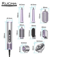 RUCHA 8 en 1, brosse à cheveux à air chaud, peigne à coiffure automatique, sèche-cheveux rapide, brosse multifonction