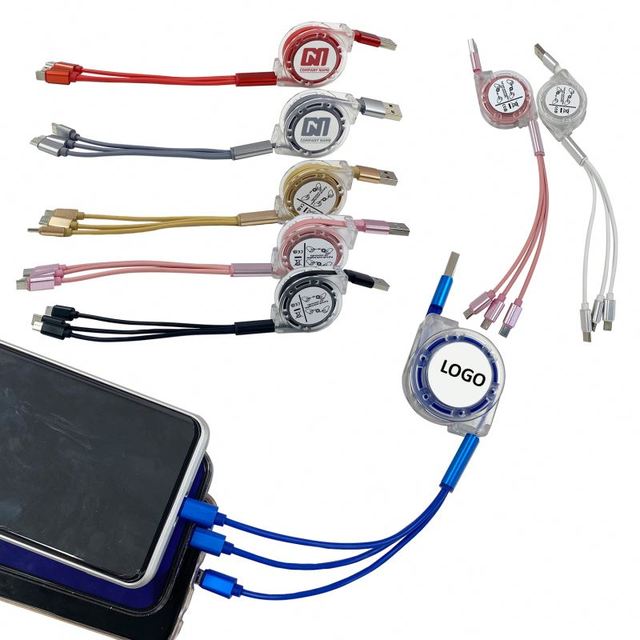 Fast Charging Cable 4-In-1 Multi Phone Cable  Fast Charge 4 In 1 Charging Cable