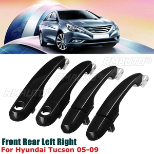 Manijas Exteriores Negras para Puertas Delanteras y Traseras (Izquierda y Derecha) para Hyundai Tucson 2005 2006 2007 2008 2009 - Product Image 1