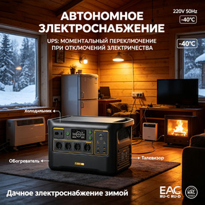 Générateur Solaire Portable 3600W 3072Wh, Charge Rapide, Contrôle par APP, UPS 230V 50Hz, Résistant au Froid pour Dacha, Camping, Urgences - Product Image 3