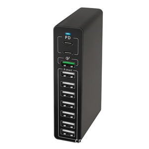 <span class=keywords><strong>Adaptateur</strong></span> de bureau <span class=keywords><strong>USB</strong></span> PD 75W à 2 ports avec charge rapide et protection contre les courts-circuits - Product Image 1
