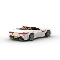 Ensemble de blocs de construction de modèle de voiture de sport convertible personnalisé en plastique ABS, jouet éducatif à assembler soi-même, collection MOC, cadeau