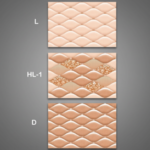 Diseño de decoración de Villa Pared de cerámica exterior 3D 30x45 30x60 20x30 10x15 Azulejos de pared digitales de enclavamiento esmaltados brillantes 300x450 - Product Image 1