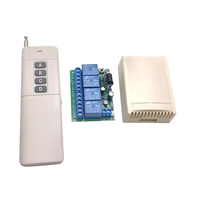 Module de relais de commutation sans fil à télécommande 4 canaux AC220V 10A et transmission de télécommande RF433MHz à 4 canaux