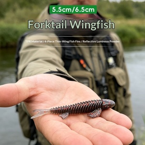 Nuovo Arrivo di Fabbrica: <span class=keywords><strong>Esca</strong></span> <span class=keywords><strong>Artificiale</strong></span> a Coda di Forcella (Flying Fish) 5.5/6.5cm, <span class=keywords><strong>Esca</strong></span> Morbida in Silicone per <span class=keywords><strong>Pesca</strong></span> <span class=keywords><strong>da</strong></span> <span class=keywords><strong>Riva</strong></span>, Ali Sottili per un Migliore Attrattivo per il Bass - Product Image 2