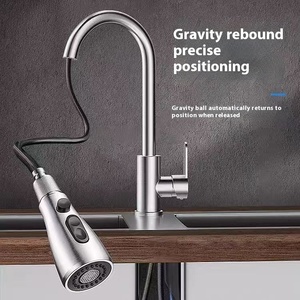 Modern Stainless Steel <strong>Kitchen</strong> <strong>Faucet</strong> <strong>with</strong> <strong>Pull</strong>-<strong>Out</strong> <strong>Sprayer</strong> Multifunction Sink Mixer Accessory - Product Image 5